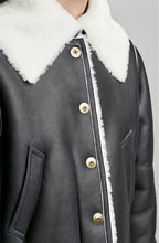 SHEARLING TRAPEZE JACKET