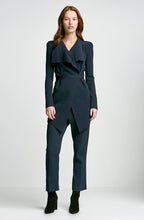CREPE KNIT DRAPE FRONT JACKET