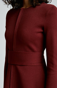 CREPE KNIT CURVED HEM JACKET