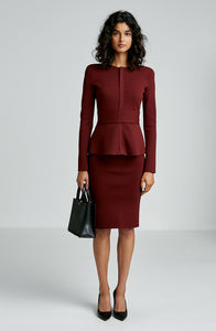 CREPE KNIT CURVED HEM JACKET