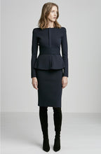 CREPE KNIT CURVED HEM JACKET