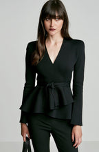 CREPE KNIT WRAP JACKET
