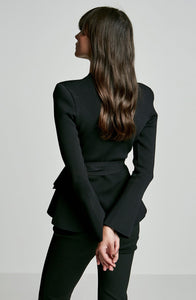 CREPE KNIT WRAP JACKET