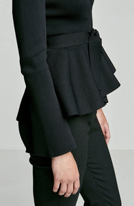 CREPE KNIT WRAP JACKET