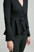 CREPE KNIT WRAP JACKET