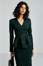 CREPE KNIT WRAP JACKET