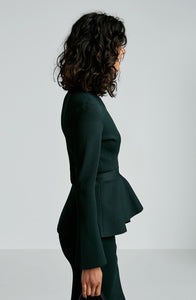 CREPE KNIT WRAP JACKET