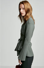 CREPE KNIT WRAP JACKET