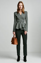 CREPE KNIT WRAP JACKET