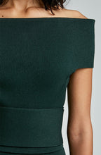 CREPE KNIT COLD SHOULDER MILANO DRESS
