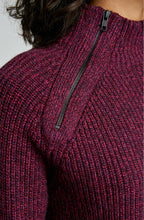 CASHMERE WOOL ZIP NECK SWEATER