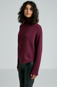 CASHMERE WOOL CROP SHIRTTAIL SWT