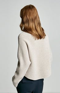CASHMERE WOOL CROP SHIRTTAIL SWT