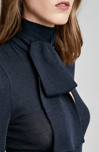 BABYWOOL TIE NECK TEE