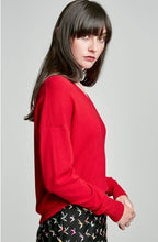 CASHMERE CROPPED V-NECK SWEATER