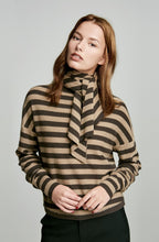 CASHMERE CROPPED STRIPE SWEATER