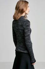 PRINTED MERINO RIB SWEATER