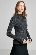 PRINTED MERINO RIB SWEATER