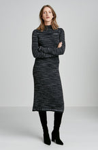PRINTED MERINO RIB DRESS