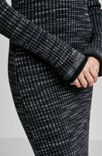 PRINTED MERINO RIB DRESS