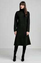 WOOL MILANO BLOUSED SLEEVE DRESS