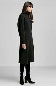 WOOL MILANO BLOUSED SLEEVE DRESS