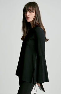 MICRO CREPE TRAPEZE SLEEVE SWEATER