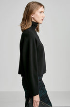 WOOL MILANO BLOUSED SLEEVE SWEATER