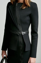 CREPE KNIT BIKER JACKET