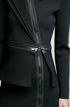 CREPE KNIT BIKER JACKET