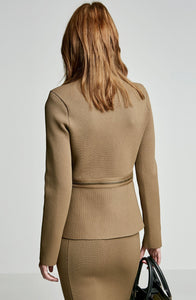 CREPE KNIT BIKER JACKET