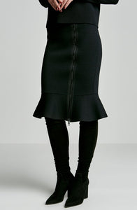 CREPE KNIT BIKER SKIRT