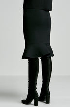 CREPE KNIT BIKER SKIRT