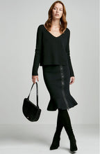 CREPE KNIT BIKER SKIRT