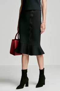 CREPE KNIT BIKER SKIRT