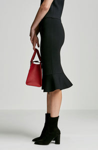 CREPE KNIT BIKER SKIRT