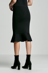 CREPE KNIT BIKER SKIRT