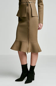 CREPE KNIT BIKER SKIRT