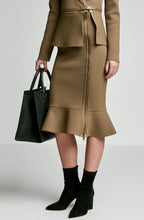 CREPE KNIT BIKER SKIRT