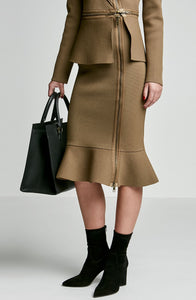 CREPE KNIT BIKER SKIRT