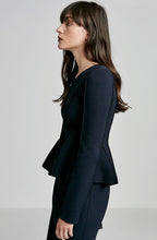 CREPE KNIT PEPLUM JACKET