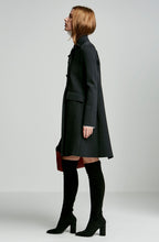 CREPE KNIT TRAPEZE BACK COAT