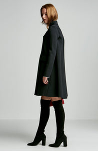 CREPE KNIT TRAPEZE BACK COAT