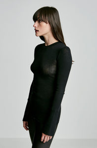 BABYWOOL CUFFED CREW NECK TEE