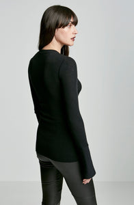 BABYWOOL CUFFED CREW NECK TEE