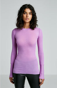 BABYWOOL CUFFED CREW NECK TEE