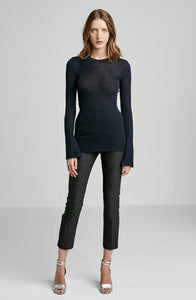 BABYWOOL CUFFED CREW NECK TEE