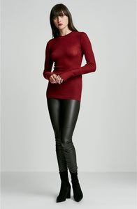 BABYWOOL CUFFED CREW NECK TEE