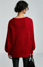MOHAIR CUFFED SLEEVE SWEATER