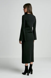 MICRO CREPE TRAPEZE SLEEVE DRESS